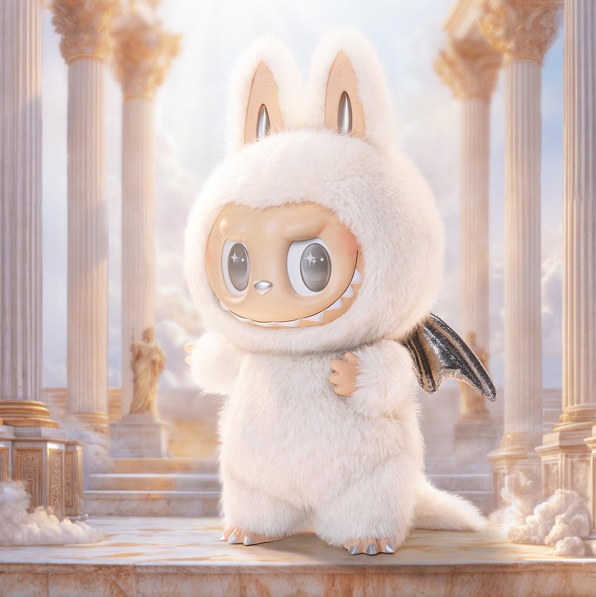 Pop Mart Labubu The Monsters Zimomo – Angel in Clouds (Big Vinyl Plush Doll)